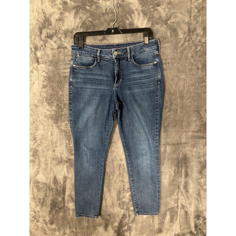 Womens Medium Wash Skinny Jeans Denim Pants Blue Size 32x26.5